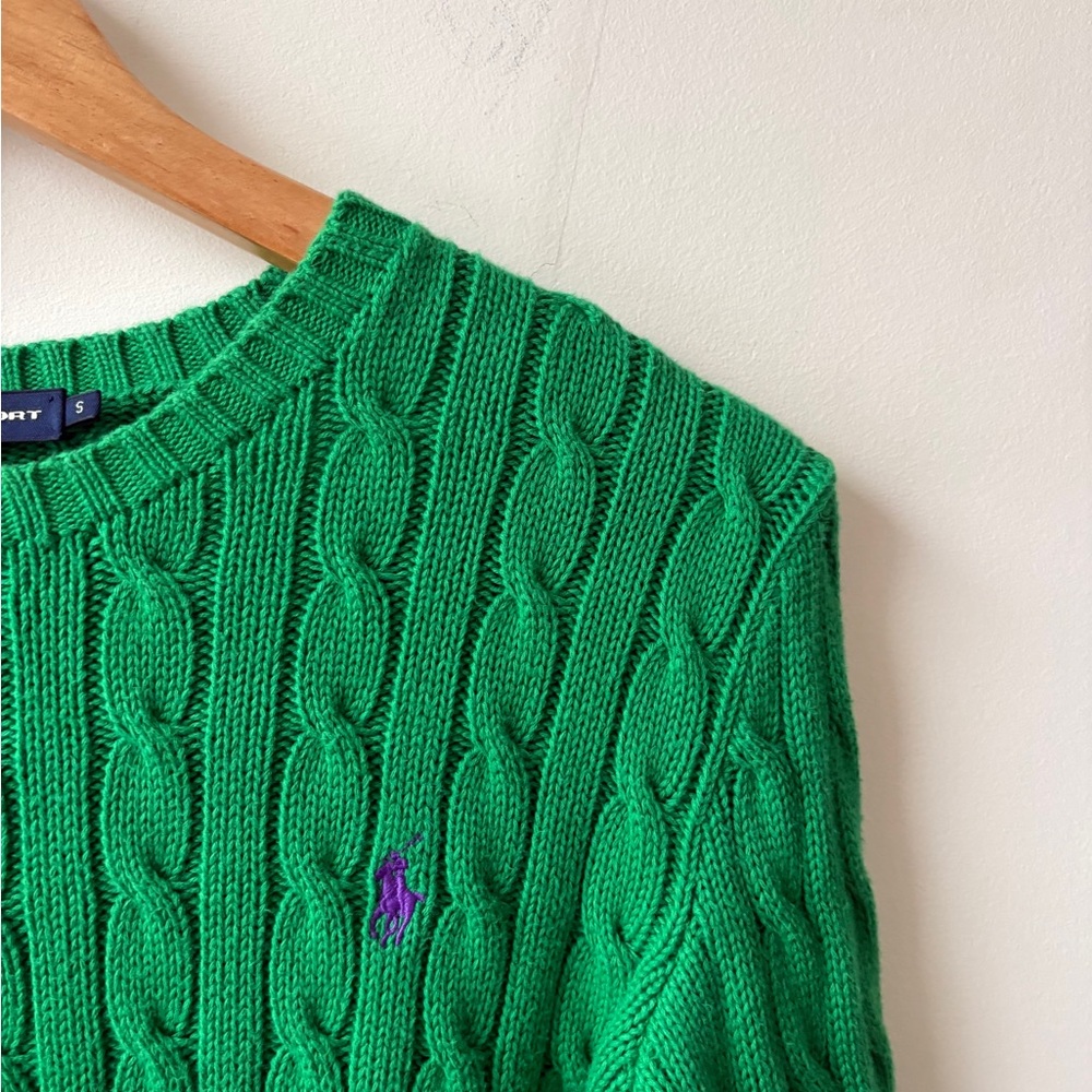 Vintage Ralph Lauren Cable-Knit Crewneck Sweater - Picture 8 of 13